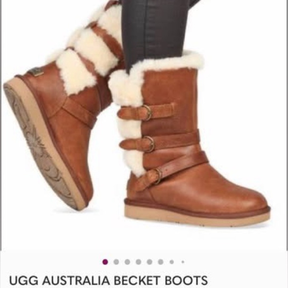 UGG Australia Becket Boots - Tan and Cream